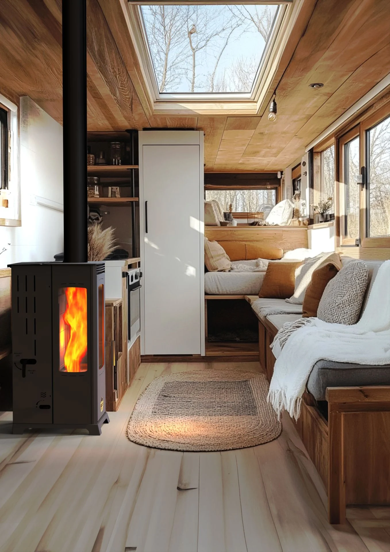 ECO MINI PLUS 8 KW / MANUEL PELET VE ODUN SOBASI